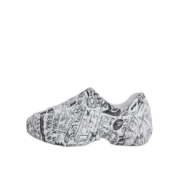 Dolce & Gabbana White Black Graffiti Daymaster Sneakers Shoes - Picture 6 of 9
